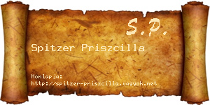 Spitzer Priszcilla névjegykártya
